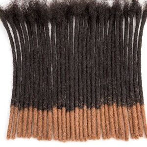 25 Strands #T1B/30 Brown Tips Ombre Color Real Human Hair Dreadlock Extensions